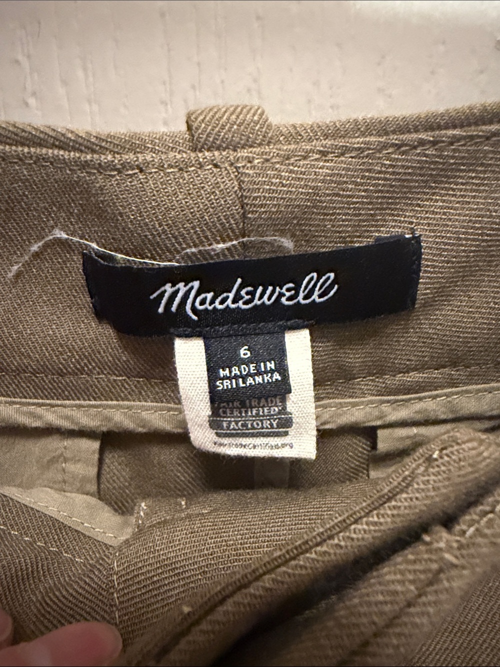 Madewell Wool Blend High-Rise Bootcut Trouser in Olive Melange - Picture 7 of 9